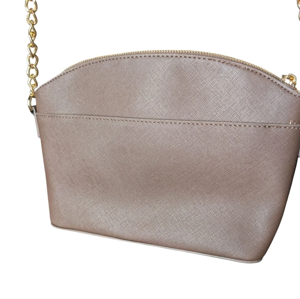 Anne Klein Brown Bag Set Purse Wallet Duo Gold Accents Chain New No Tags